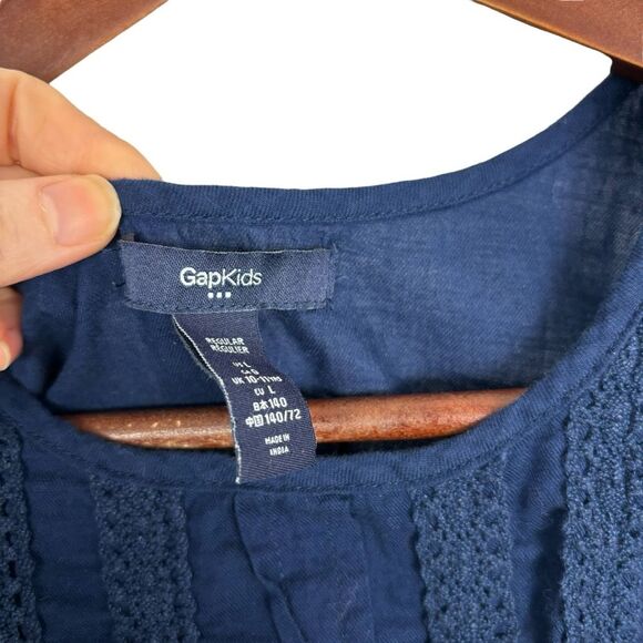 Gap Kids Navy Blue Sleeveless Tunic Tank Girls Large - Picture 2 of 4